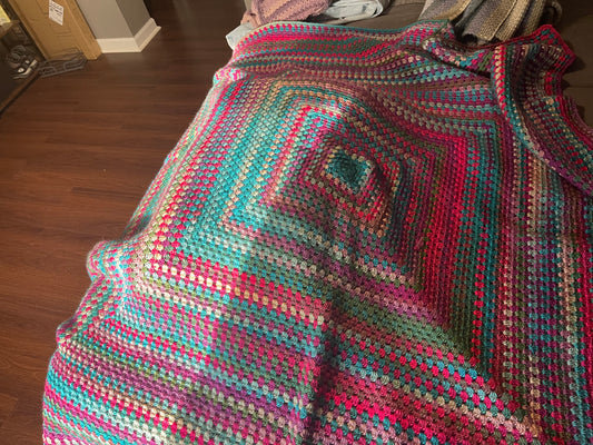 Handmade Granny Square Blanket